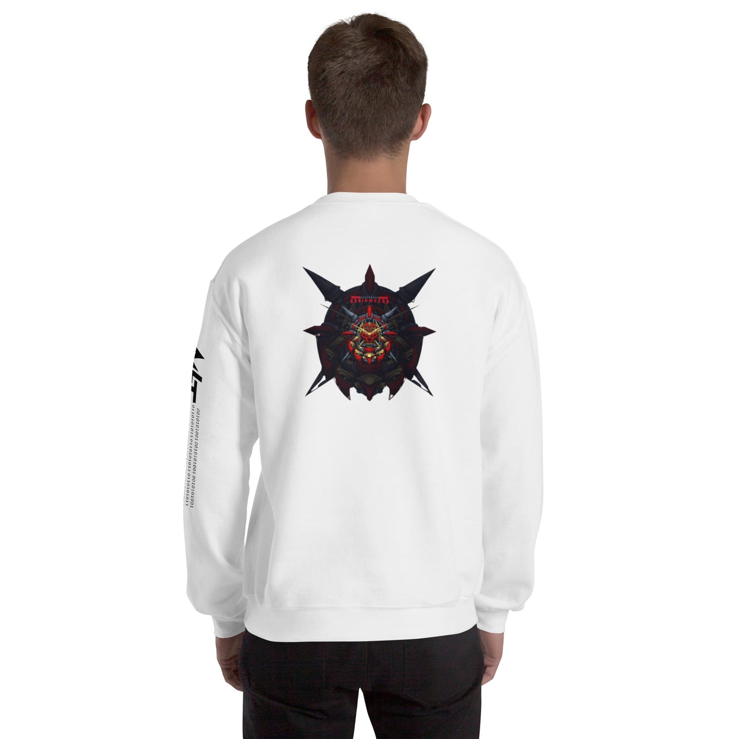 Cyberware Ronin Mecha - Unisex Sweatshirt ( Back Print ) by DarkByteGear