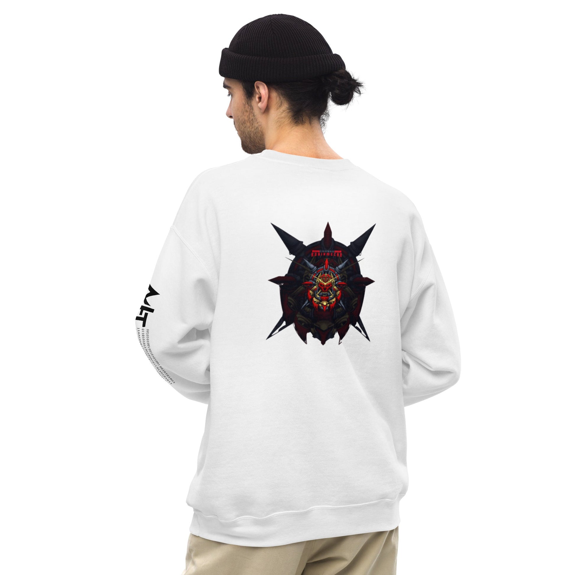 Cyberware Ronin Mecha - Unisex Sweatshirt ( Back Print ) by DarkByteGear