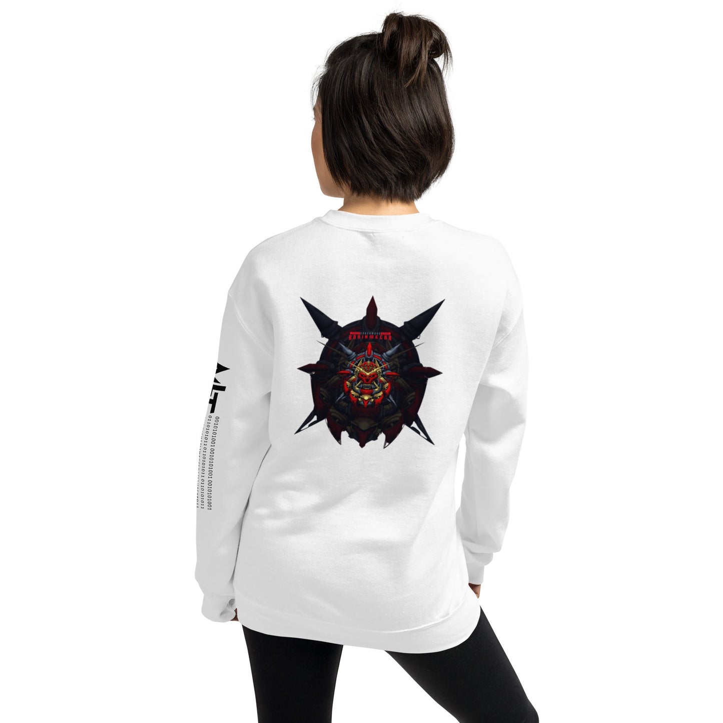 Cyberware Ronin Mecha - Unisex Sweatshirt ( Back Print ) by DarkByteGear