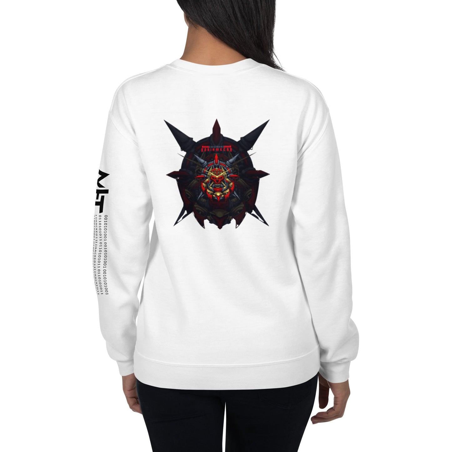 Cyberware Ronin Mecha - Unisex Sweatshirt ( Back Print ) by DarkByteGear
