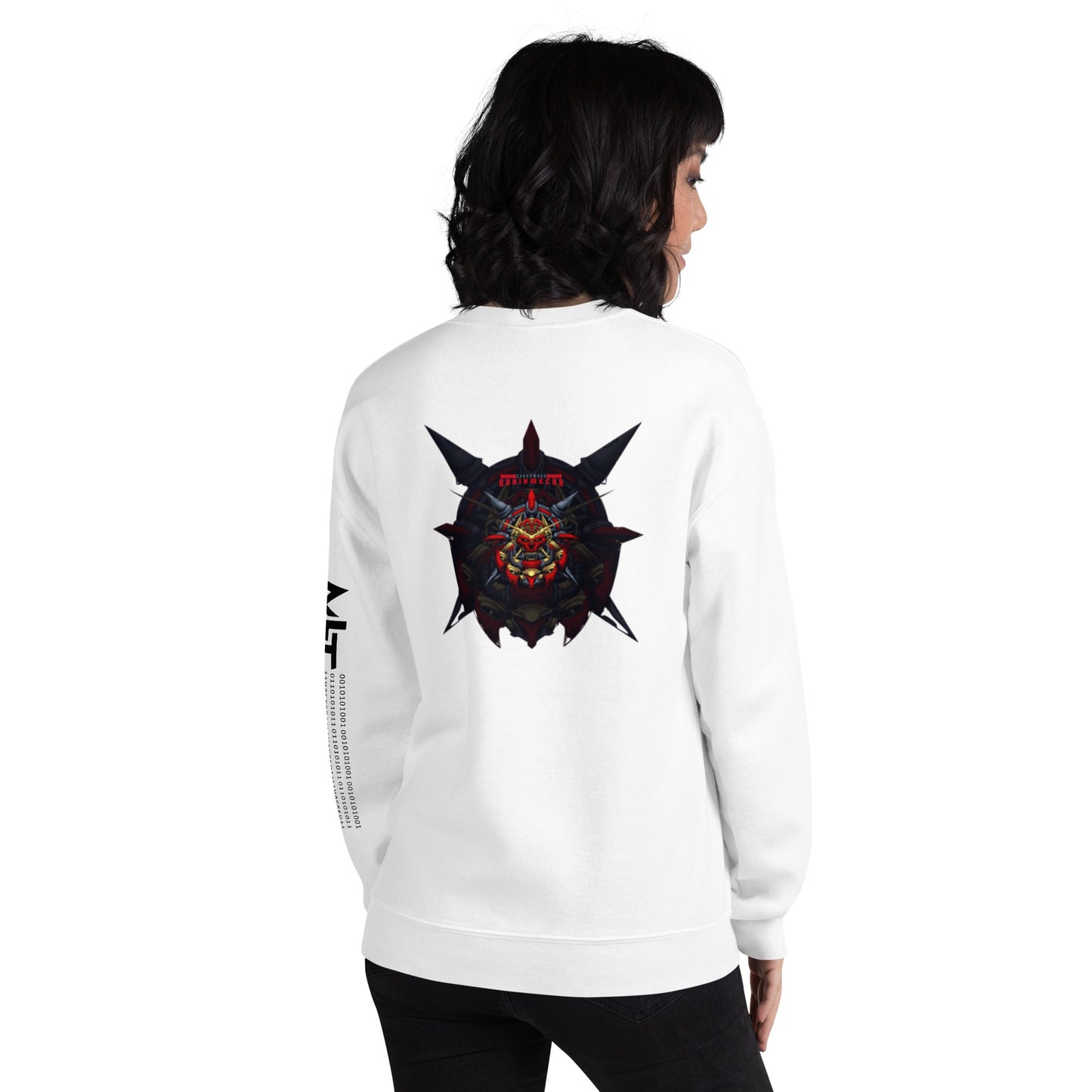 Cyberware Ronin Mecha - Unisex Sweatshirt ( Back Print ) by DarkByteGear