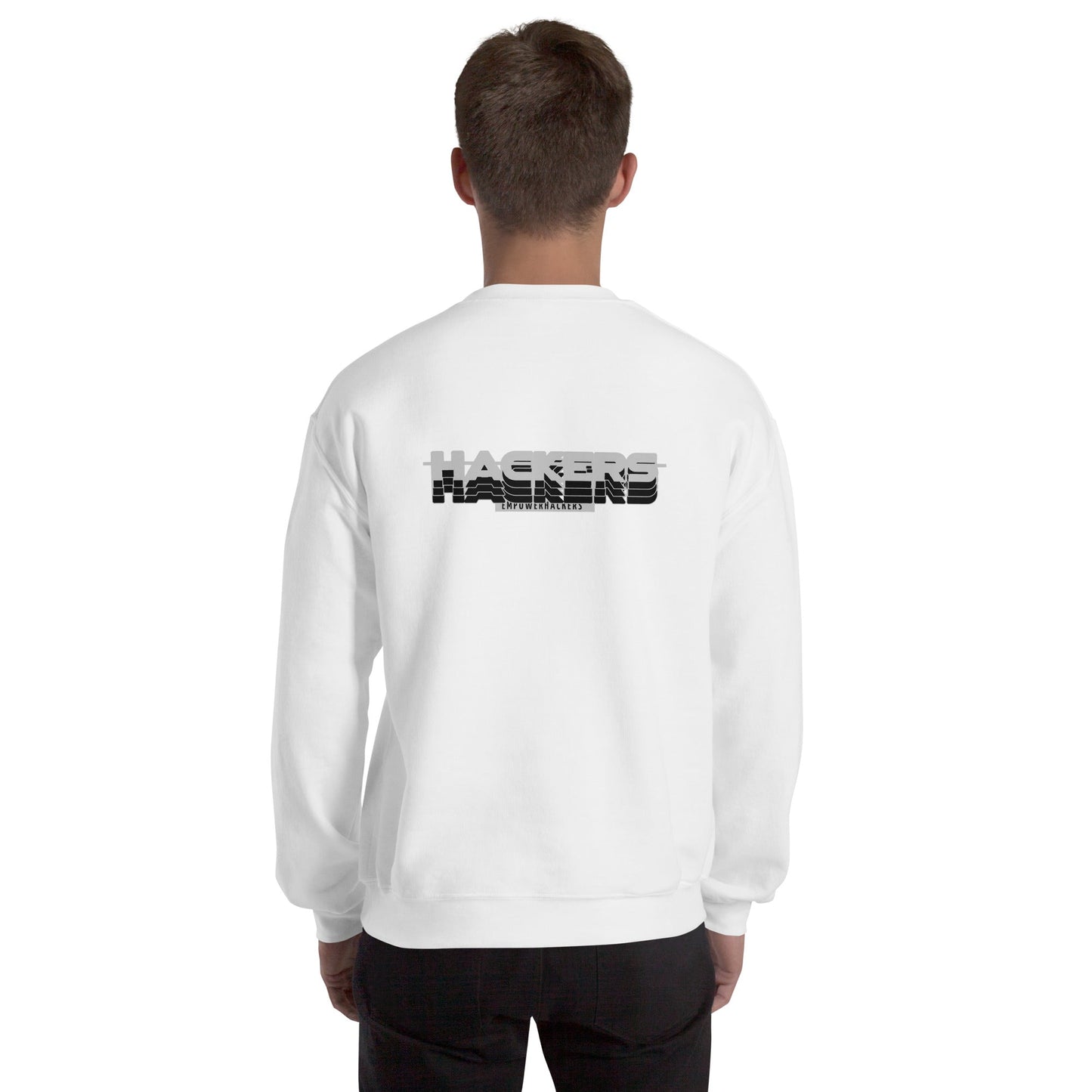Hackers Empower Hackers V3 - Unisex Sweatshirt ( Back Print ) by DarkByteGear