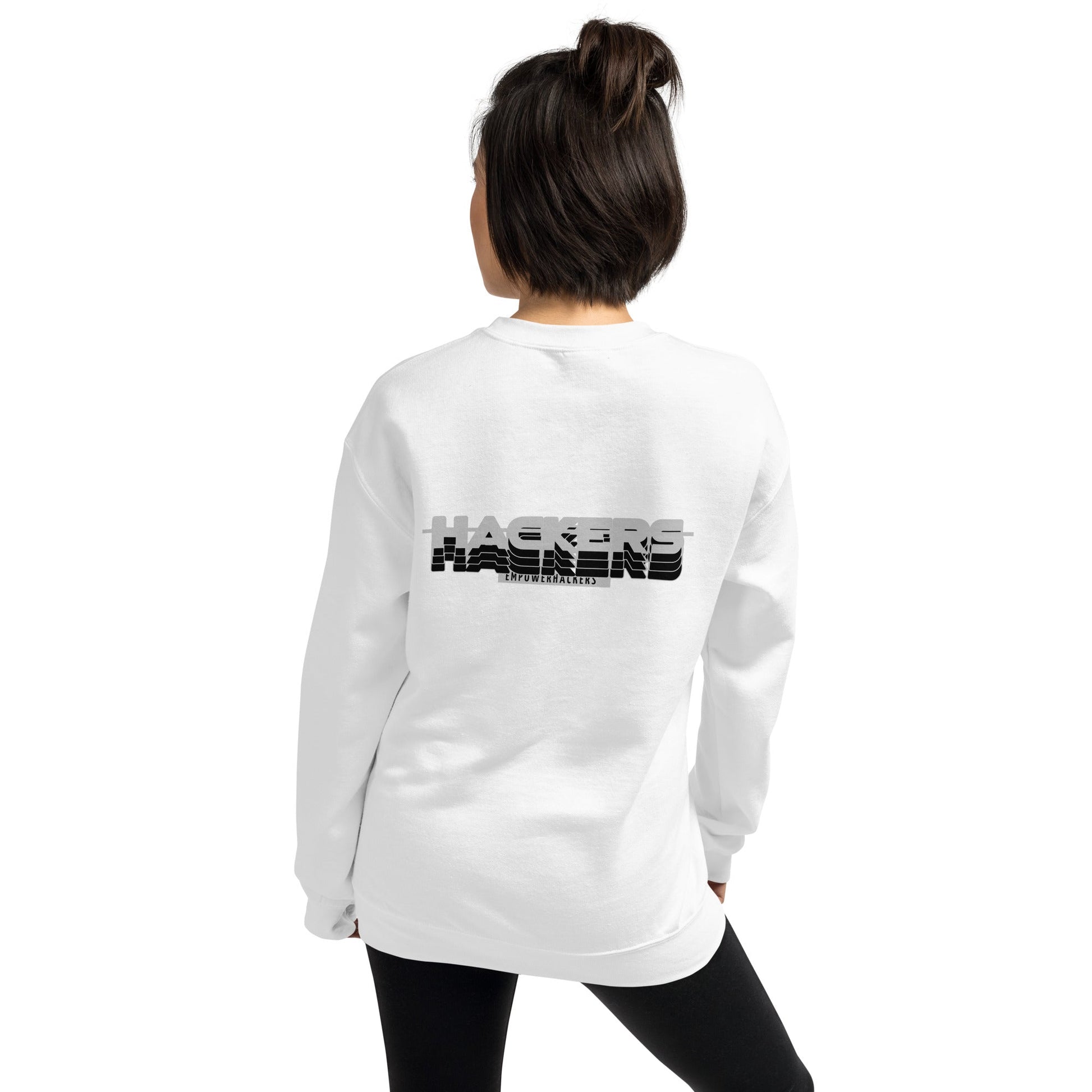 Hackers Empower Hackers V3 - Unisex Sweatshirt ( Back Print ) by DarkByteGear