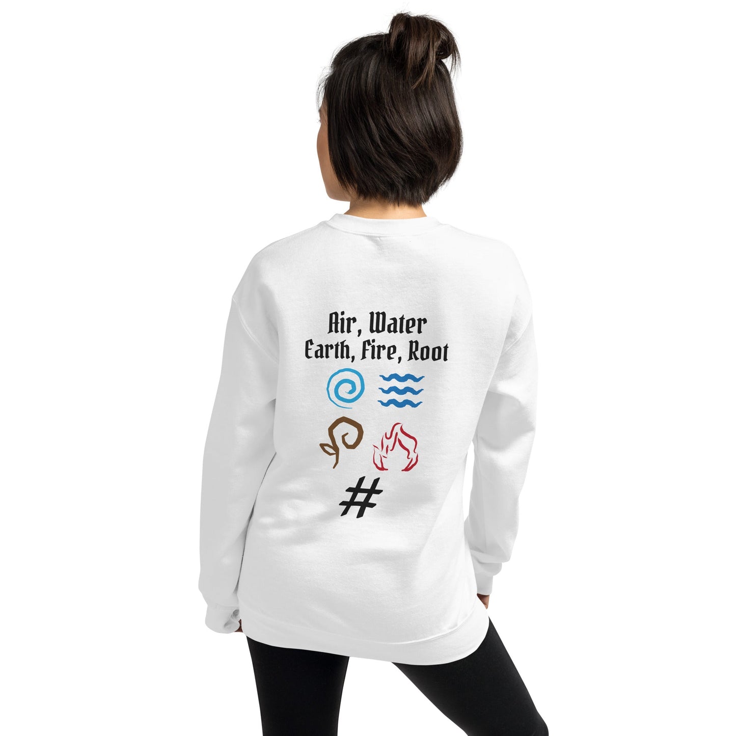 Air, Water, Earth, Fire, Root - Unisex Sweatshirt by DarkByteGear