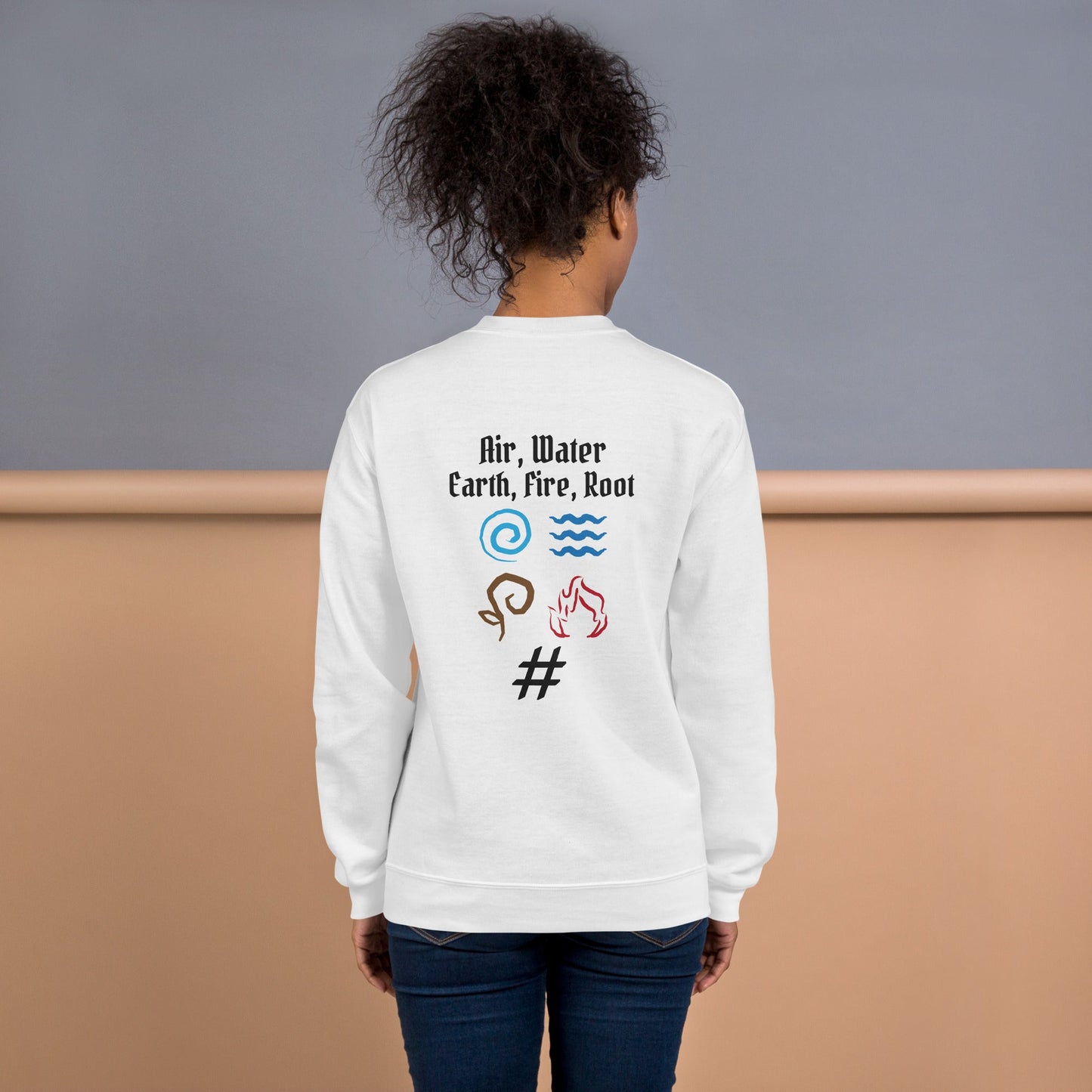 Air, Water, Earth, Fire, Root - Unisex Sweatshirt by DarkByteGear