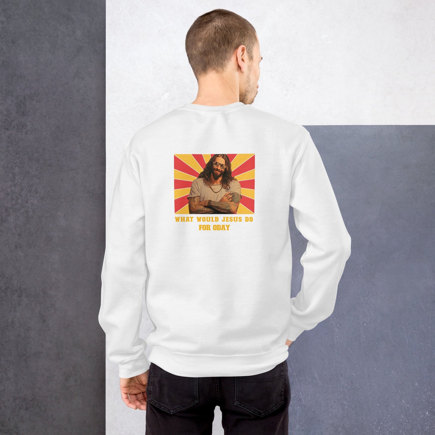 What would Jesus do for 0day v1 - Unisex Sweatshirt ( Back Print ) by DarkByteGear