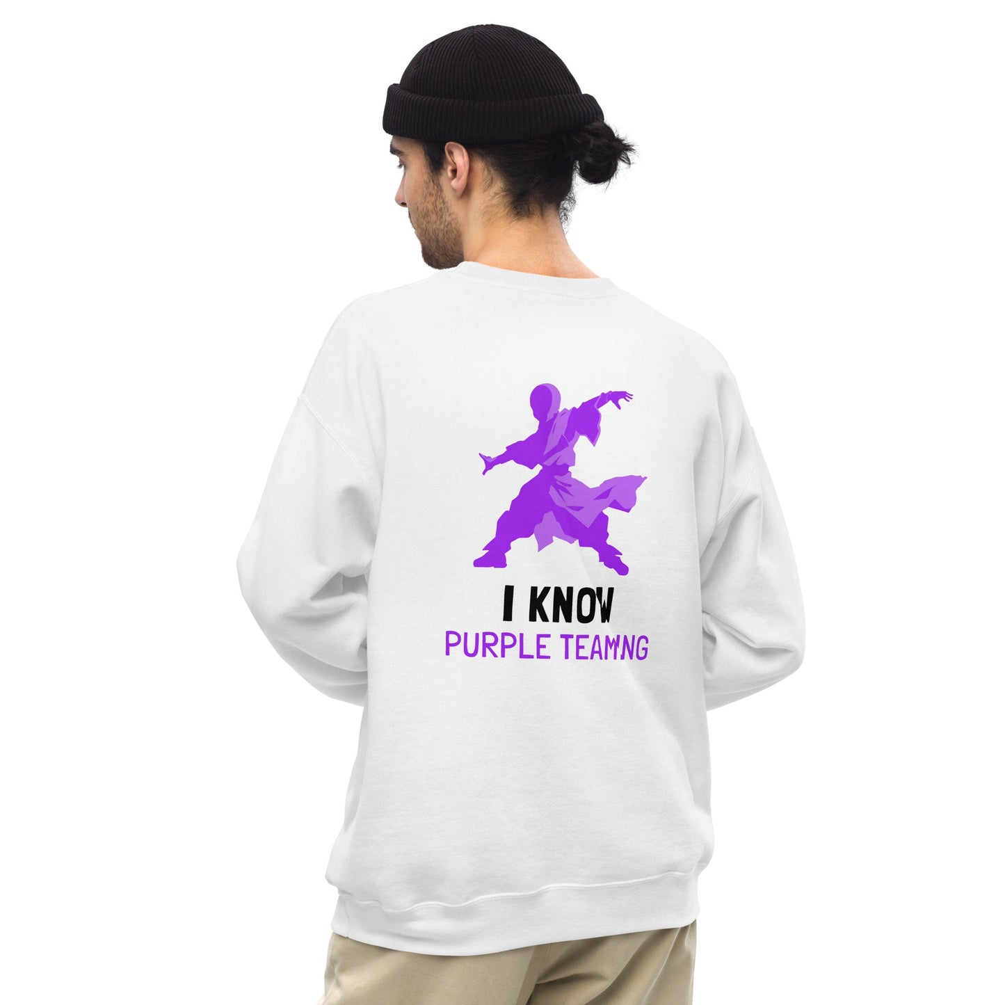I Know Purple Teaming - Unisex Sweatshirt ( Back Print ) by DarkByteGear
