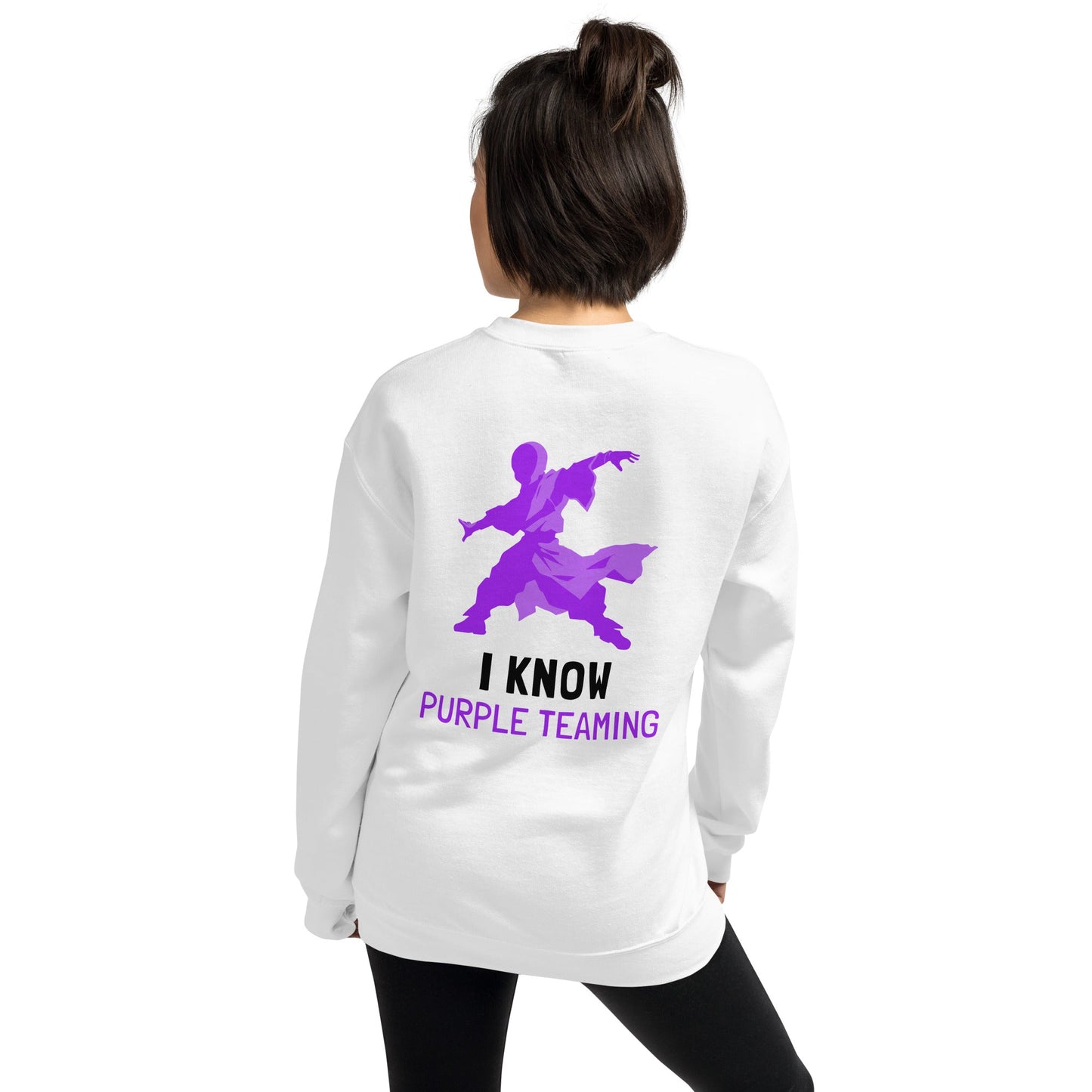 I Know Purple Teaming - Unisex Sweatshirt ( Back Print ) by DarkByteGear