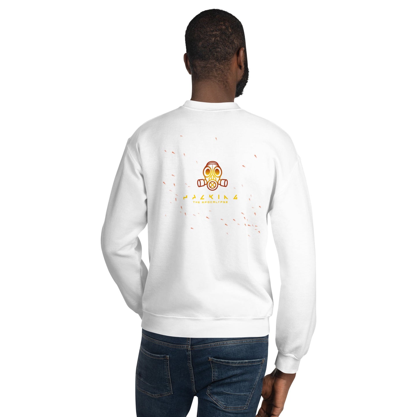 Hacking the apocalypse - Unisex Sweatshirt ( Back Print ) by DarkByteGear