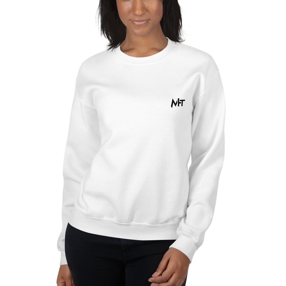White Hat Hacker - Unisex Sweatshirt (back print) by DarkByteGear