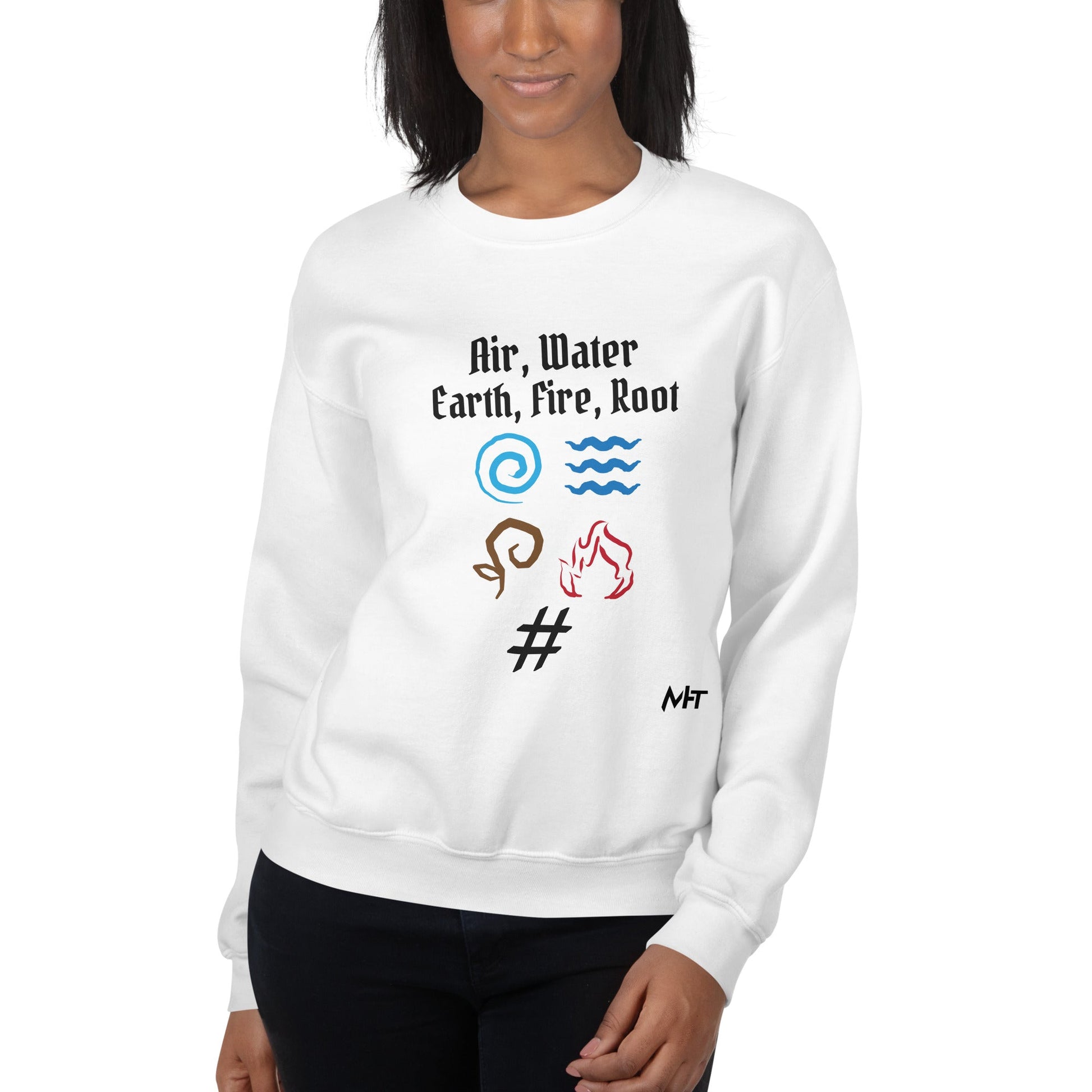 Air, Water, Earth, Fire, Root - Unisex Sweatshirt by DarkByteGear