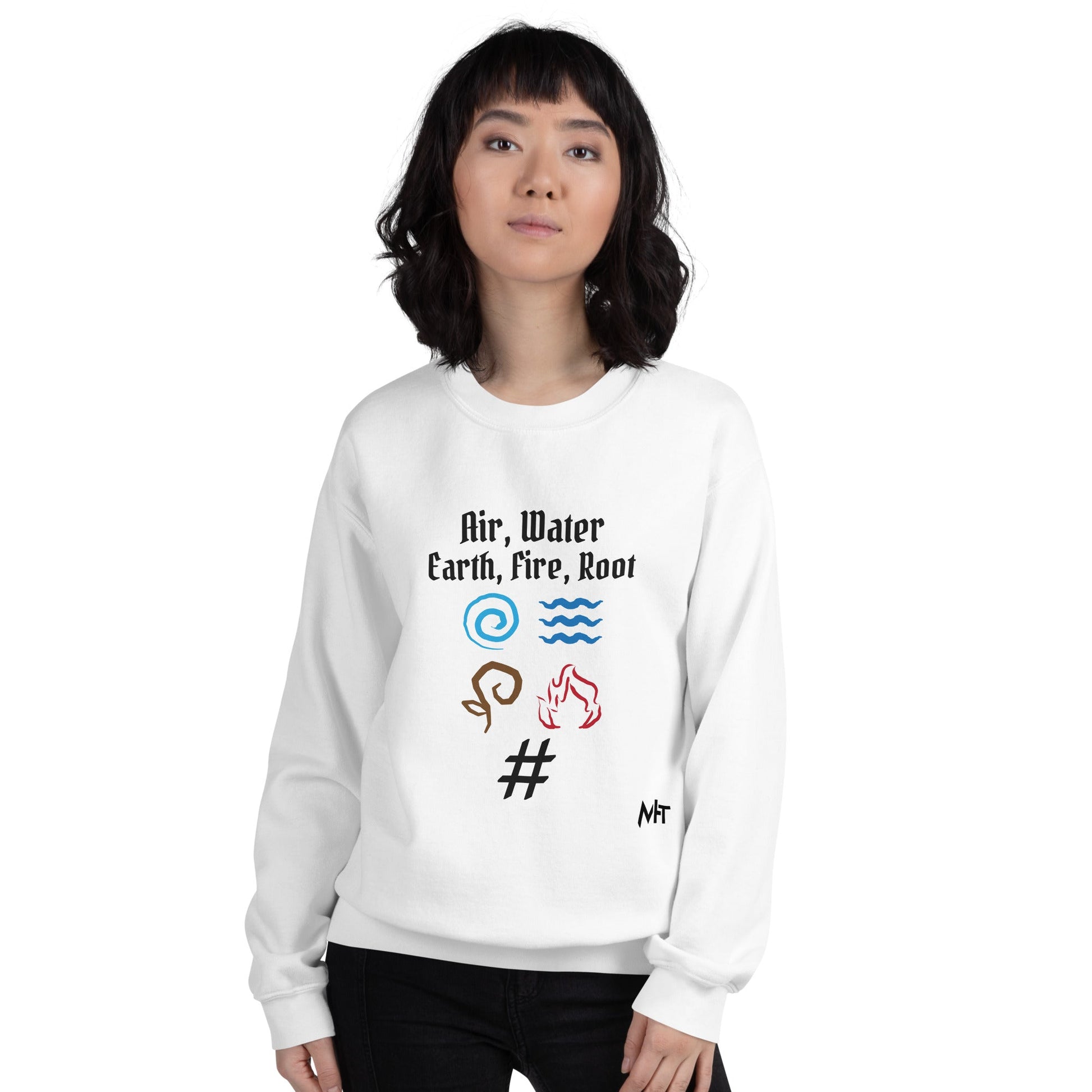 Air, Water, Earth, Fire, Root - Unisex Sweatshirt by DarkByteGear