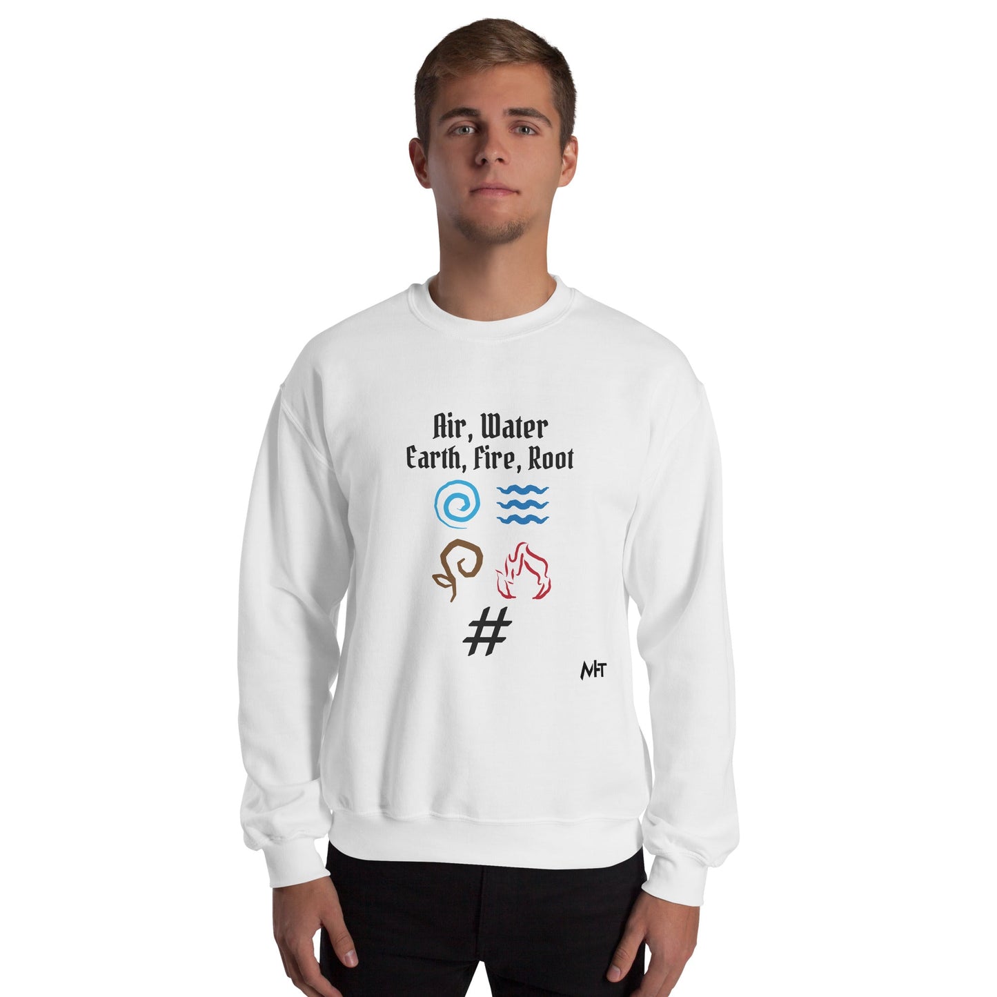 Air, Water, Earth, Fire, Root - Unisex Sweatshirt by DarkByteGear