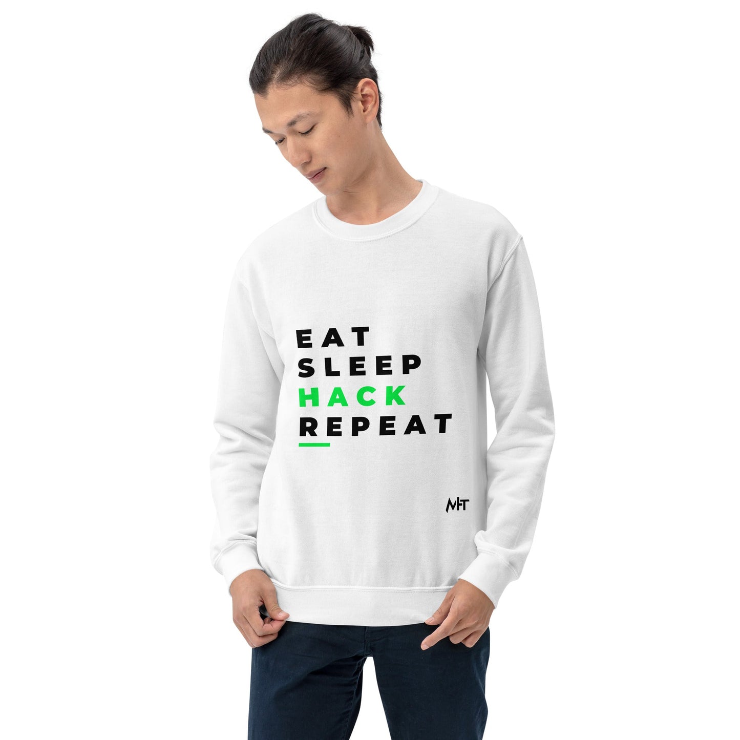 Eat, Sleep, Hack, Repeat V2 - Unisex Sweatshirt by DarkByteGear