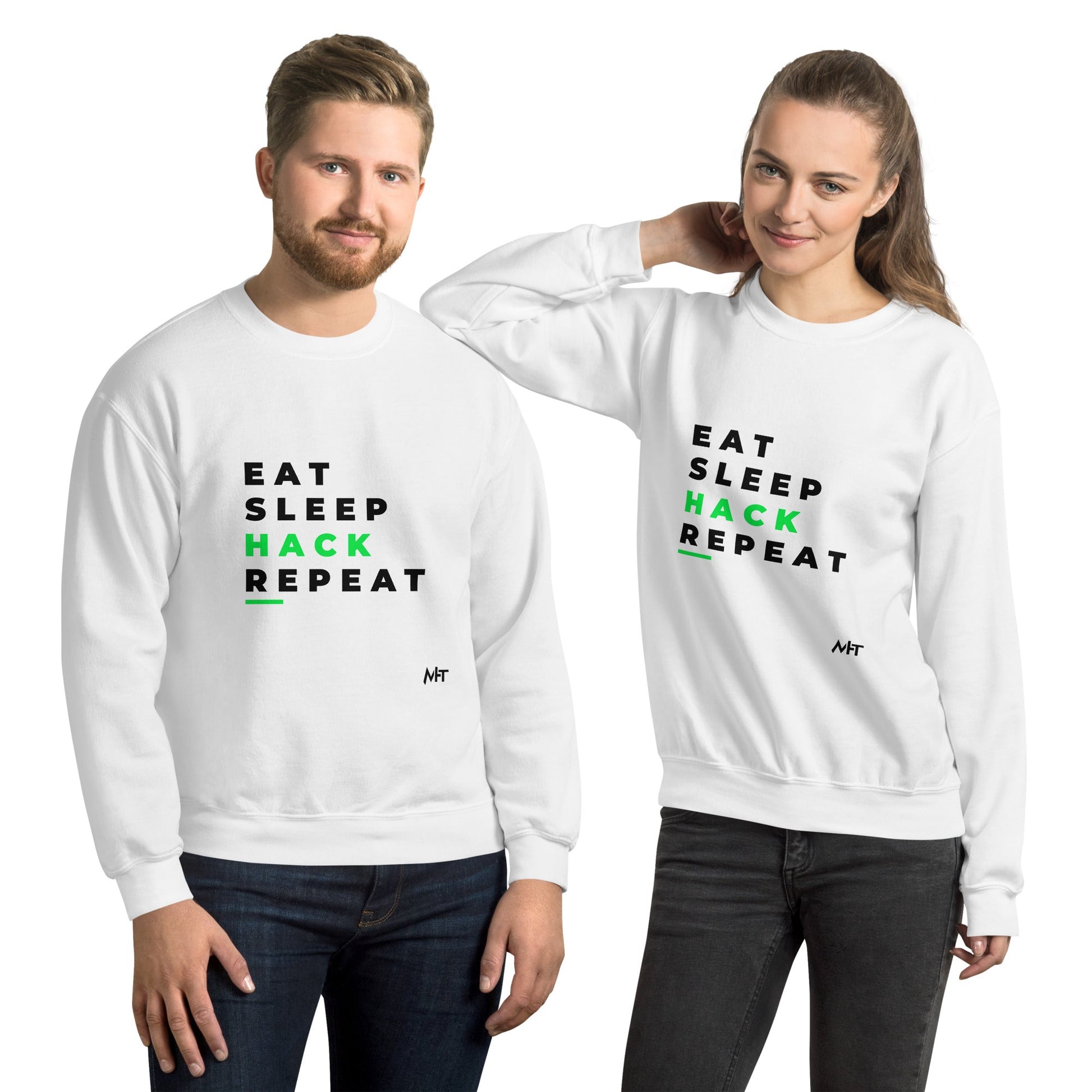 Eat, Sleep, Hack, Repeat V2 - Unisex Sweatshirt by DarkByteGear