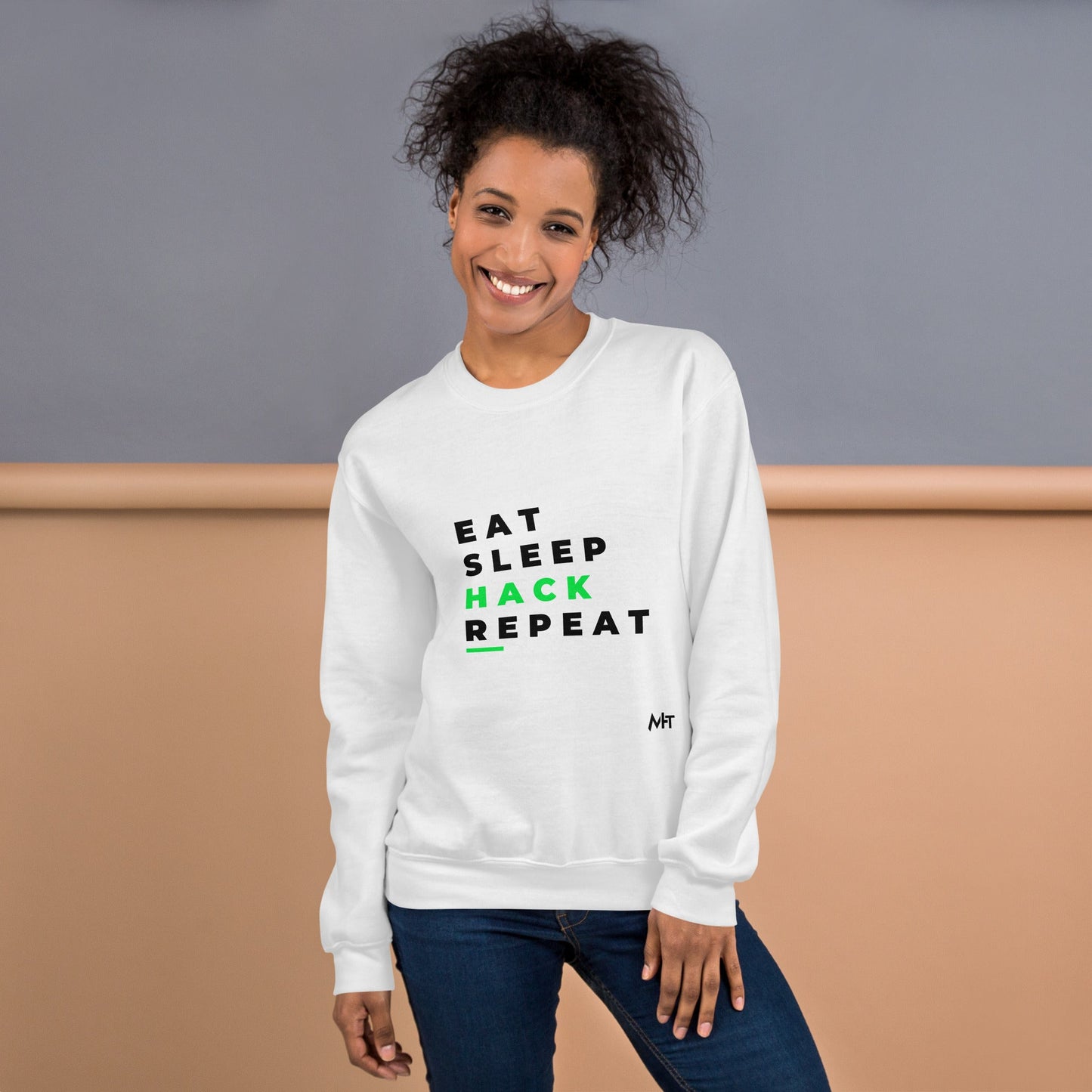 Eat, Sleep, Hack, Repeat V2 - Unisex Sweatshirt by DarkByteGear