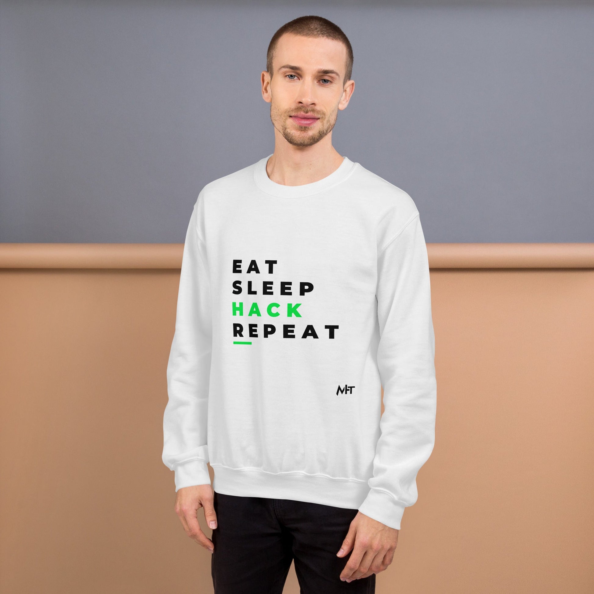 Eat, Sleep, Hack, Repeat V2 - Unisex Sweatshirt by DarkByteGear