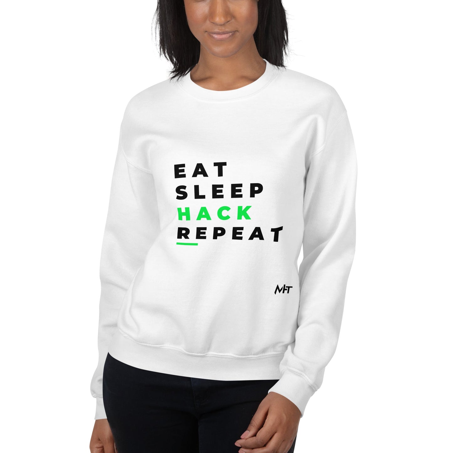 Eat, Sleep, Hack, Repeat V2 - Unisex Sweatshirt by DarkByteGear