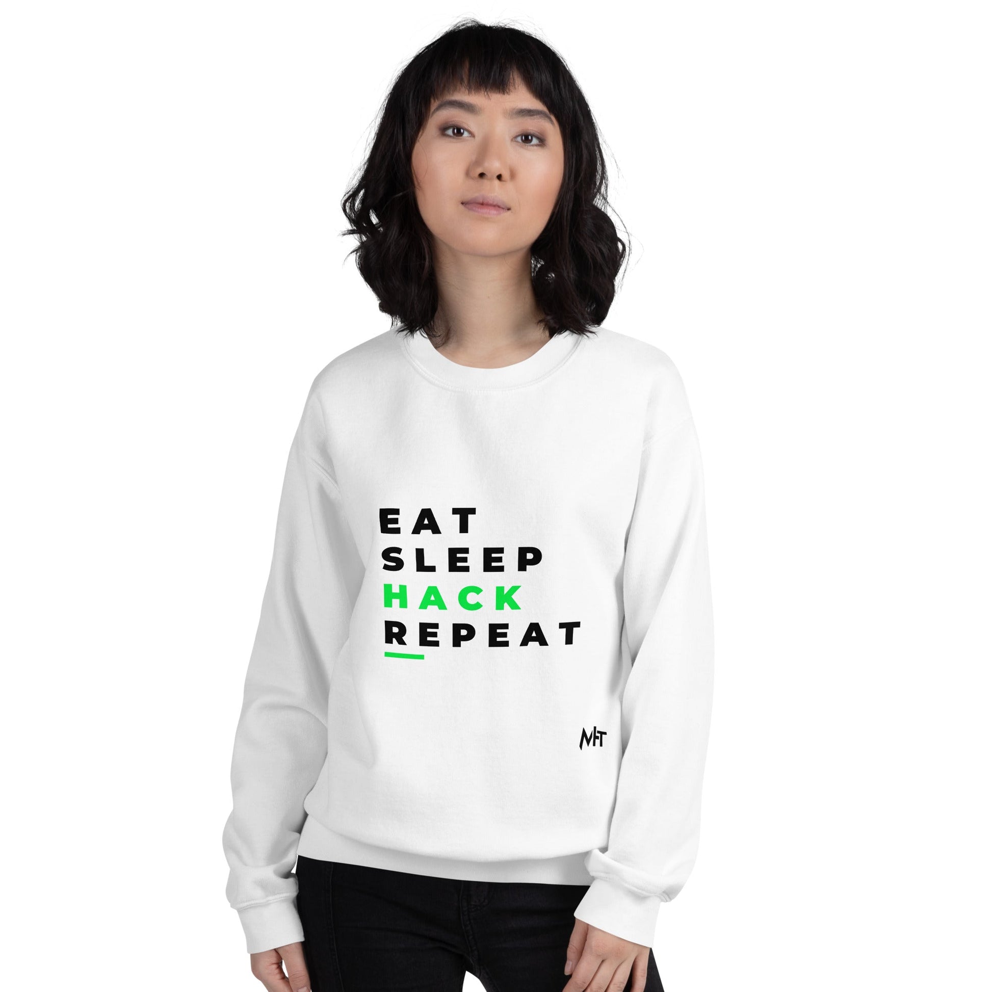 Eat, Sleep, Hack, Repeat V2 - Unisex Sweatshirt by DarkByteGear
