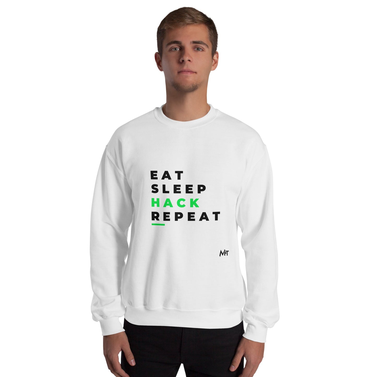 Eat, Sleep, Hack, Repeat V2 - Unisex Sweatshirt by DarkByteGear