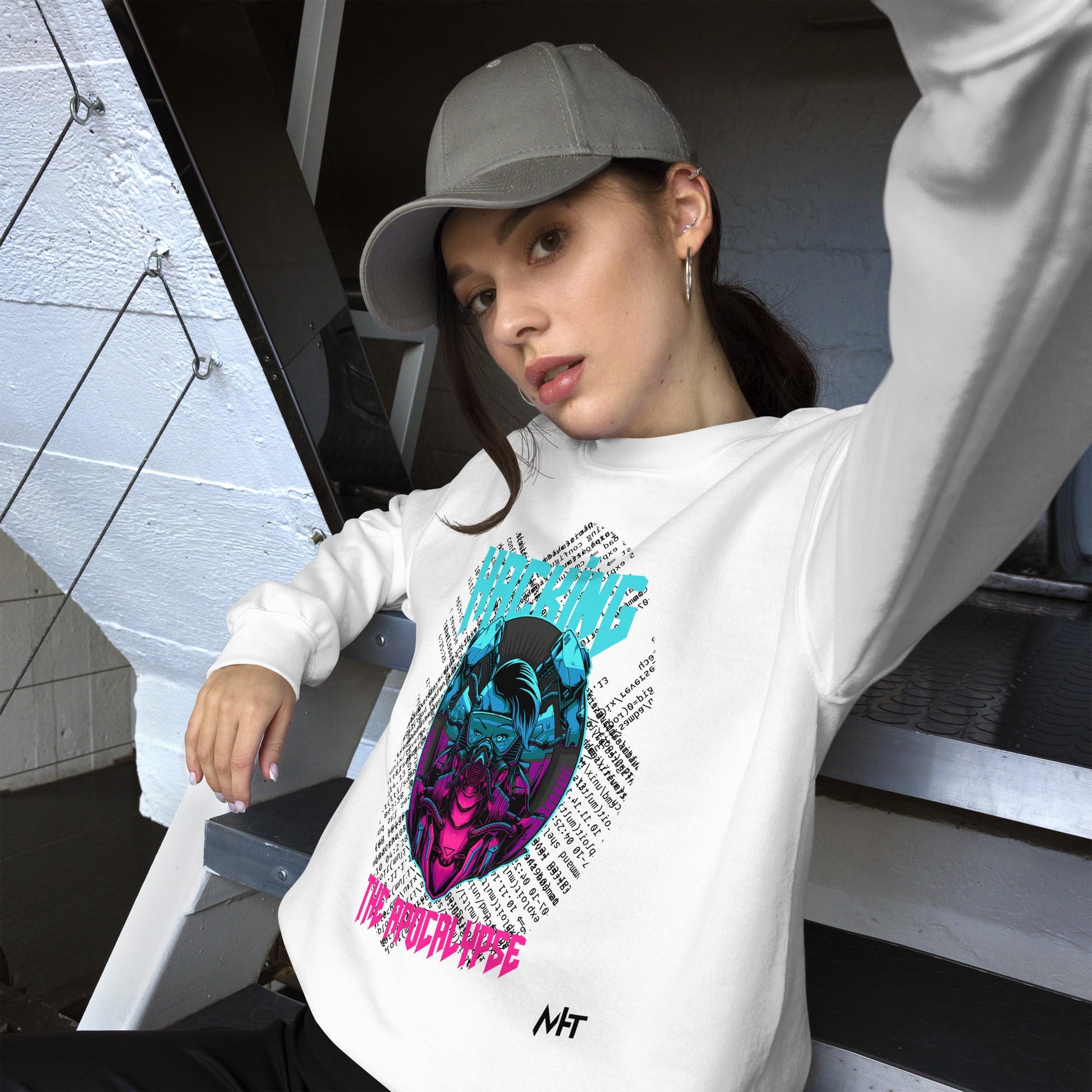 Hacking the apocalypse V2 - Unisex Sweatshirt by DarkByteGear