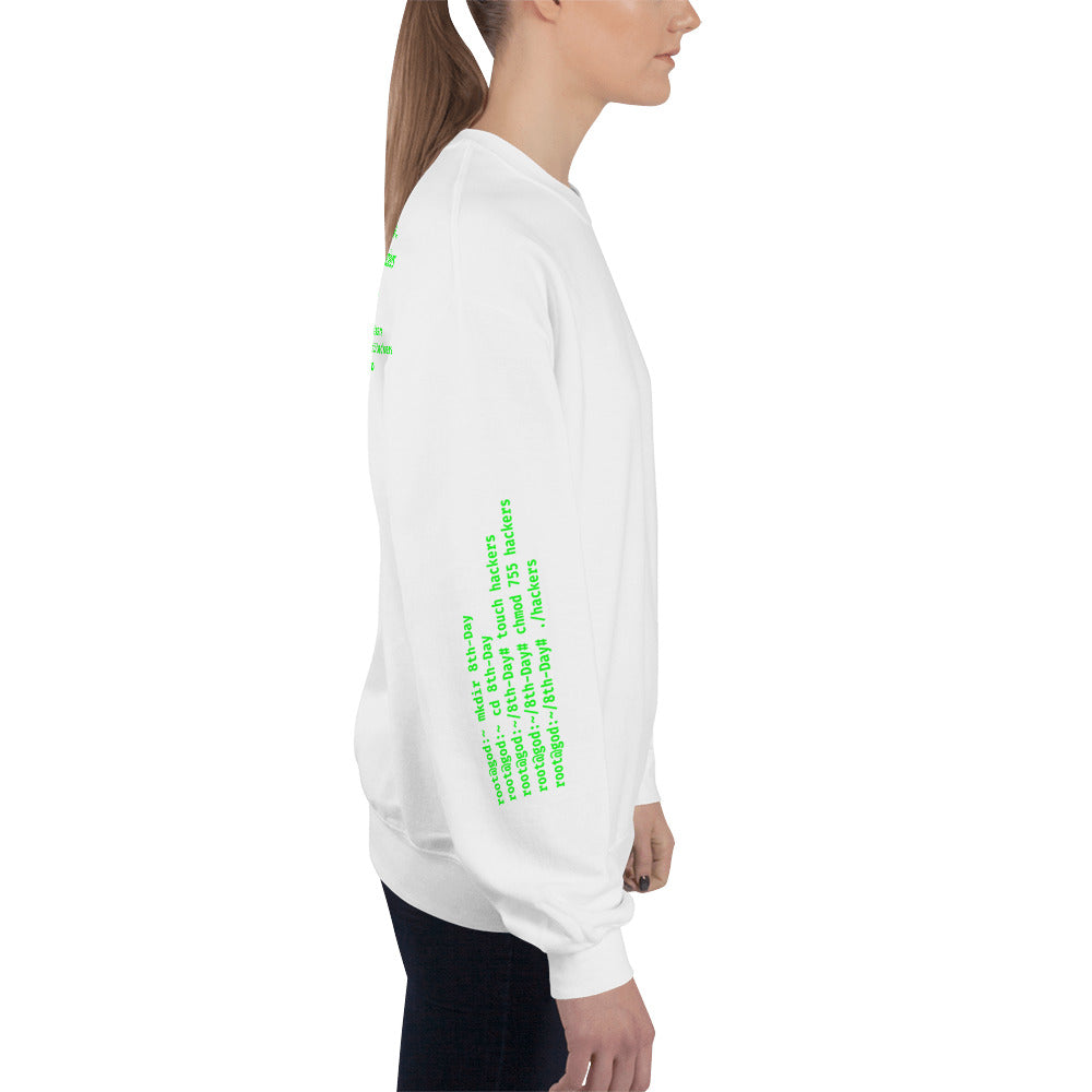 On the 8th day God created hackers - Unisex Sweatshirt (all side print) by DarkByteGear