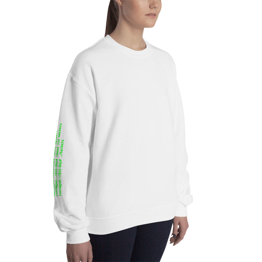 On the 8th day God created hackers - Unisex Sweatshirt (all side print) by DarkByteGear