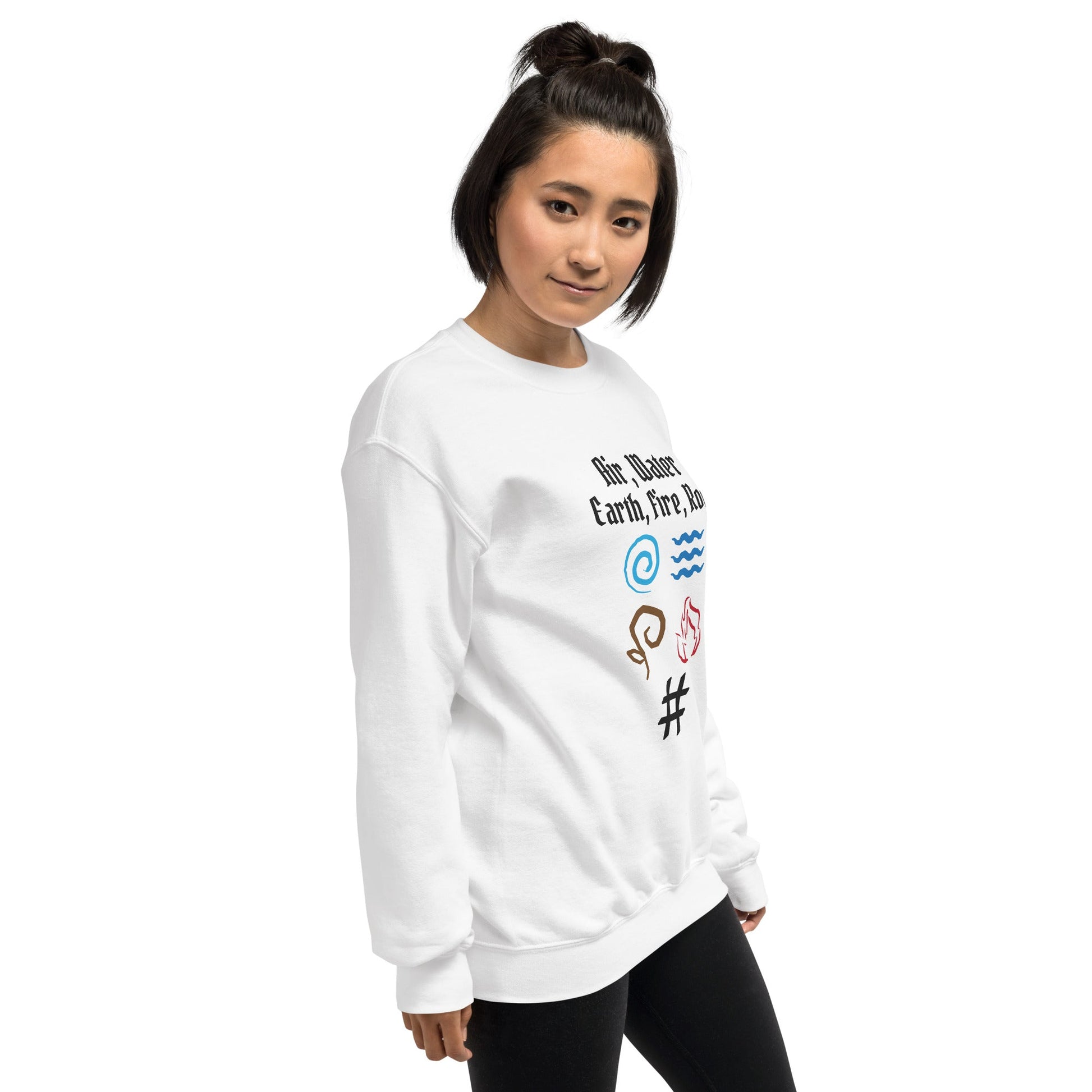 Air, Water, Earth, Fire, Root - Unisex Sweatshirt by DarkByteGear