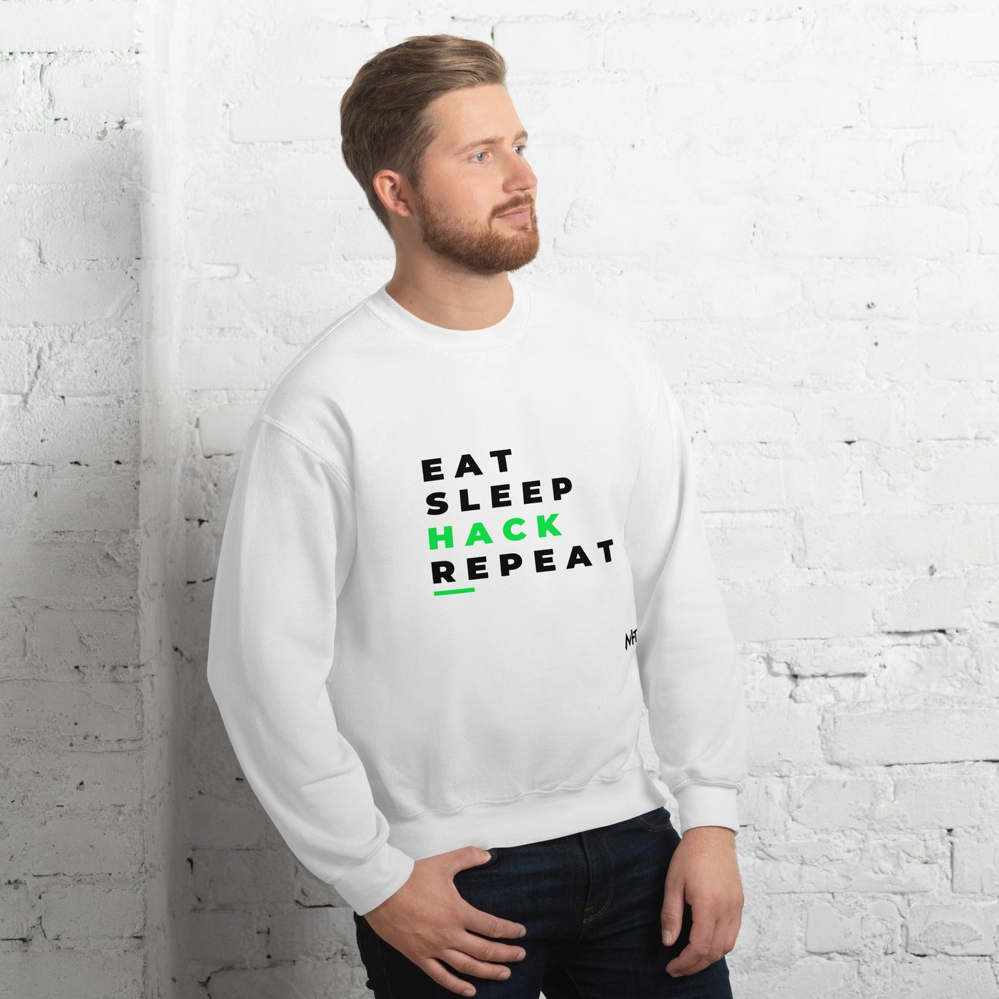 Eat, Sleep, Hack, Repeat V2 - Unisex Sweatshirt by DarkByteGear
