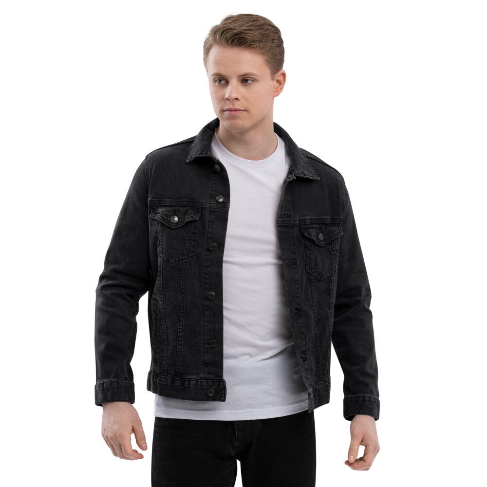 Black Hat Hacker V2 - Unisex denim jacket by DarkByteGear