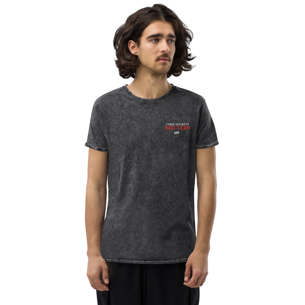 Cyber security Red Team - Denim T-Shirt by DarkByteGear