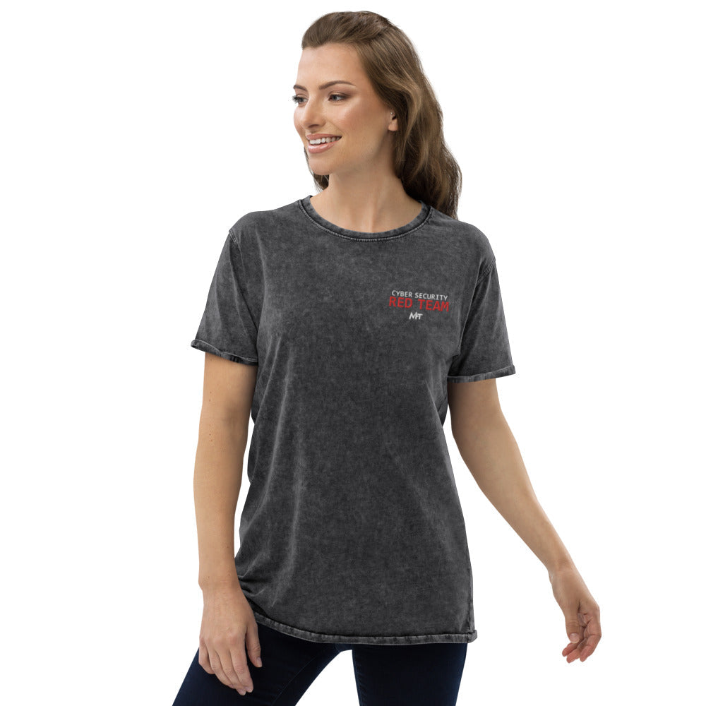 Cyber security Red Team - Denim T-Shirt by DarkByteGear