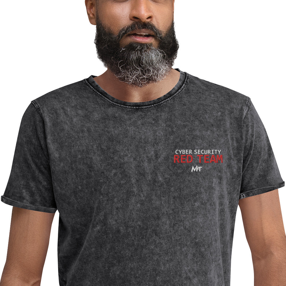 Cyber security Red Team - Denim T-Shirt by DarkByteGear