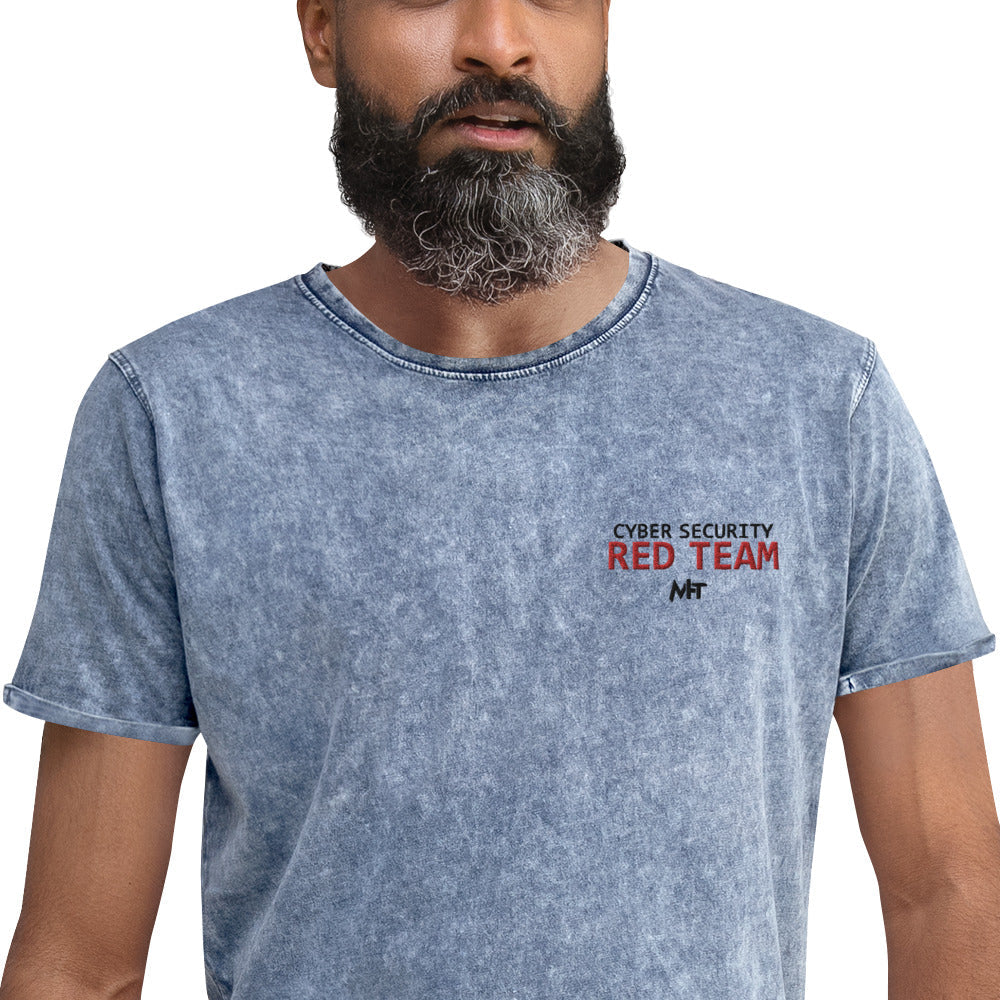 Cyber security Red Team - Denim T-Shirt by DarkByteGear