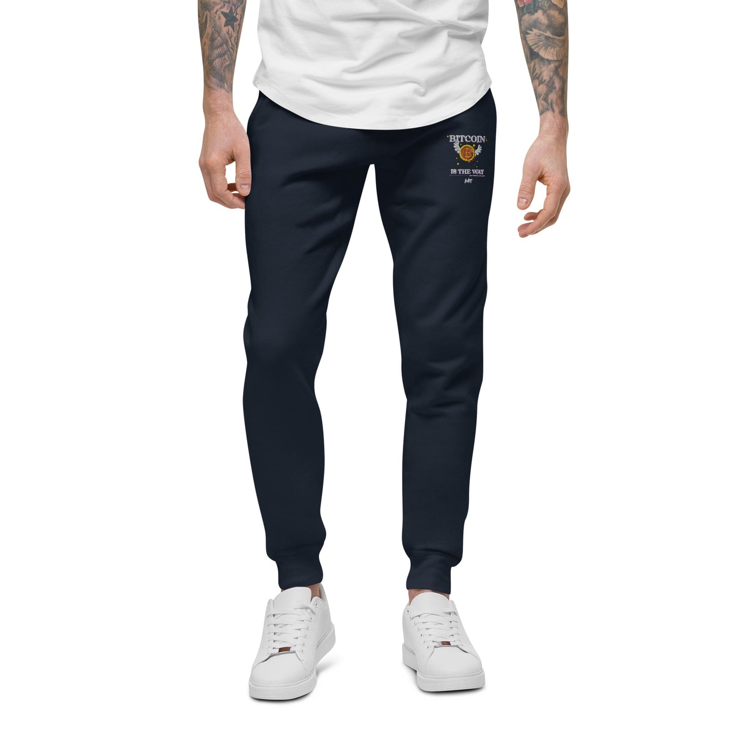 Bitcoin is the way - Unisex fleece sweatpants by DarkByteGear