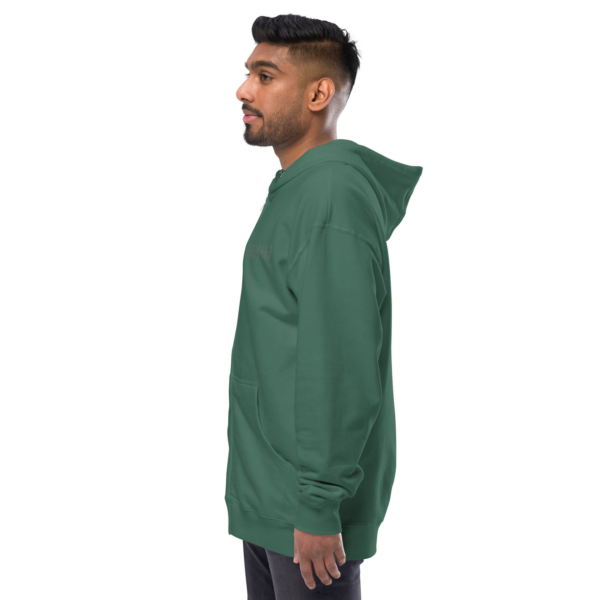 Athletes Empower Athletes - Unisex fleece zip up hoodie by DarkByteGear