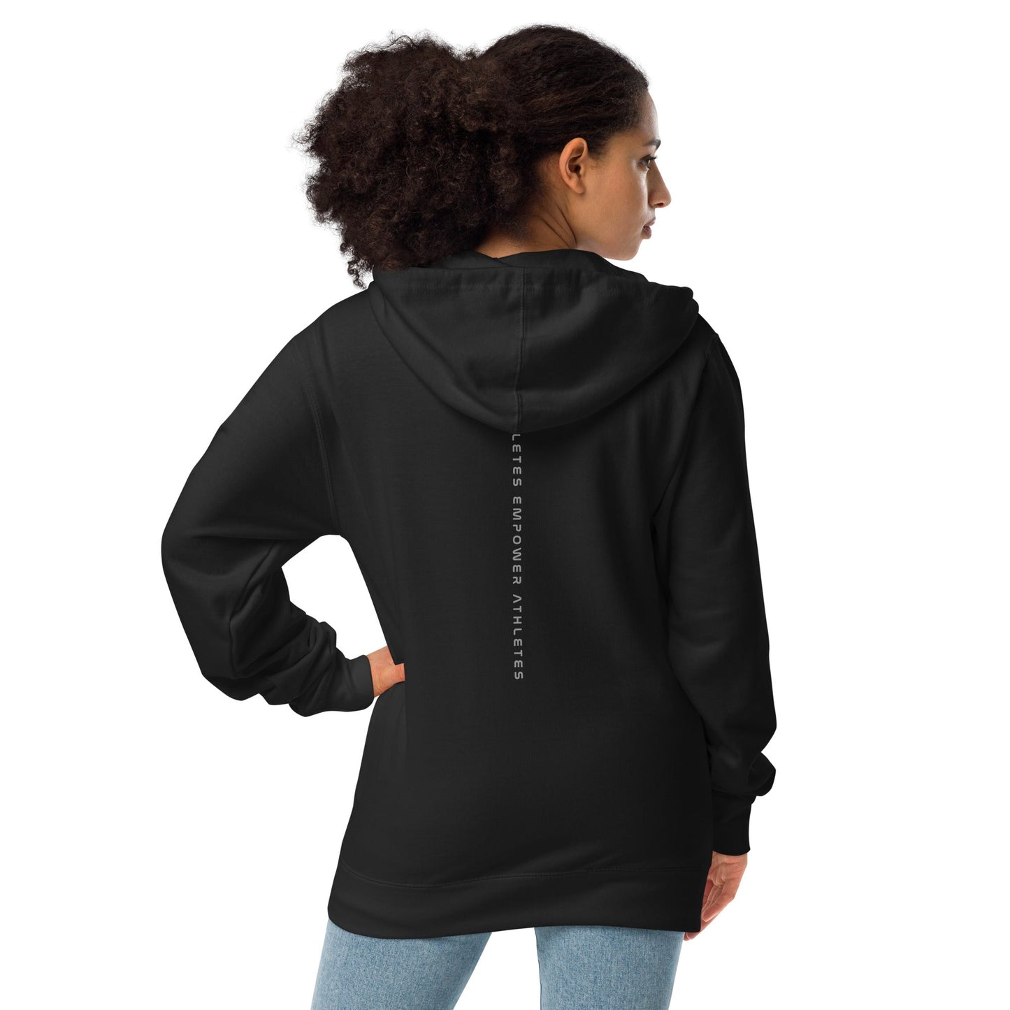 Athletes Empower Athletes - Unisex fleece zip up hoodie by DarkByteGear