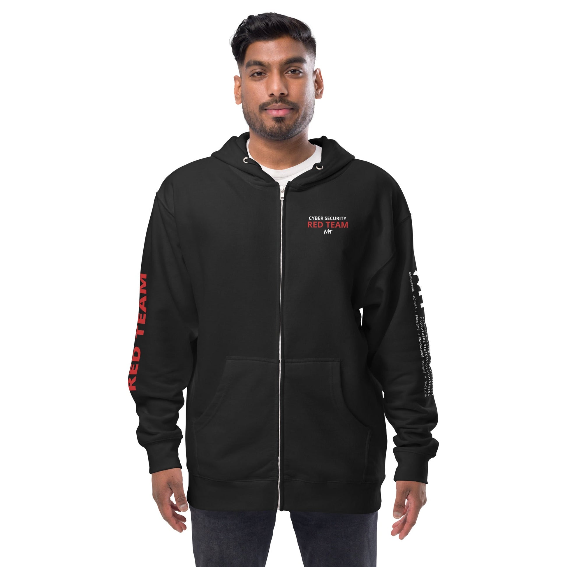 Cyber Security Red Team - Unisex fleece zip up hoodie by DarkByteGear