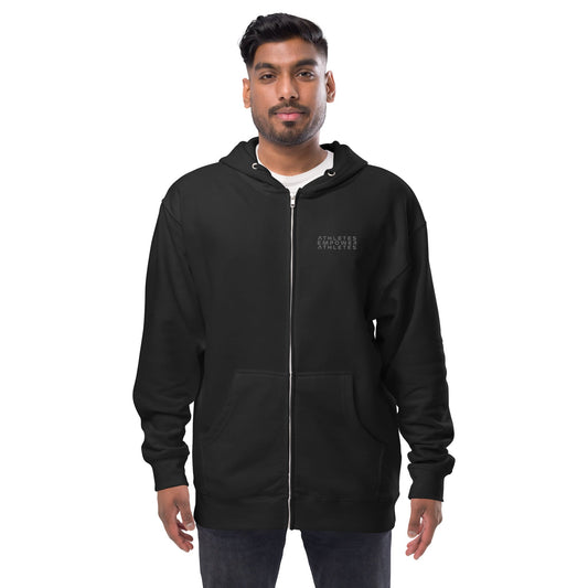 Athletes Empower Athletes - Unisex fleece zip up hoodie by DarkByteGear