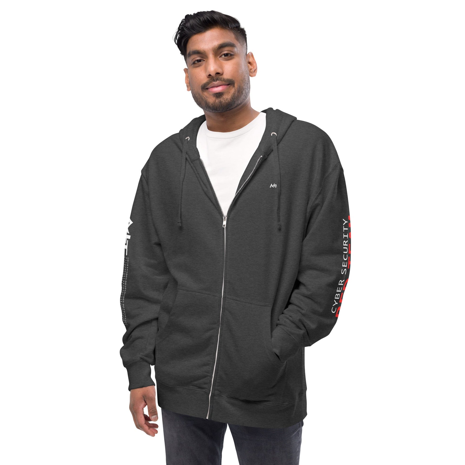 Cyber Security Red Team - Unisex fleece zip up hoodie by DarkByteGear