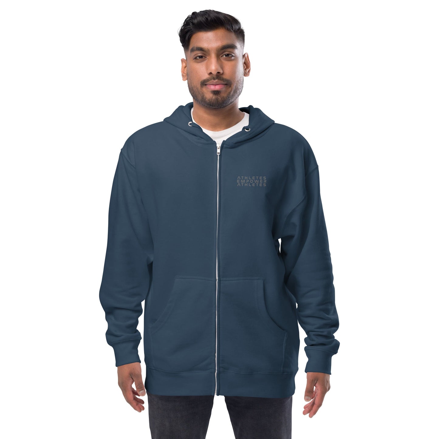Athletes Empower Athletes - Unisex fleece zip up hoodie by DarkByteGear
