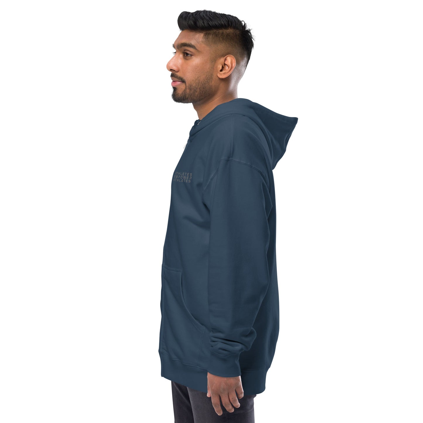 Athletes Empower Athletes - Unisex fleece zip up hoodie by DarkByteGear