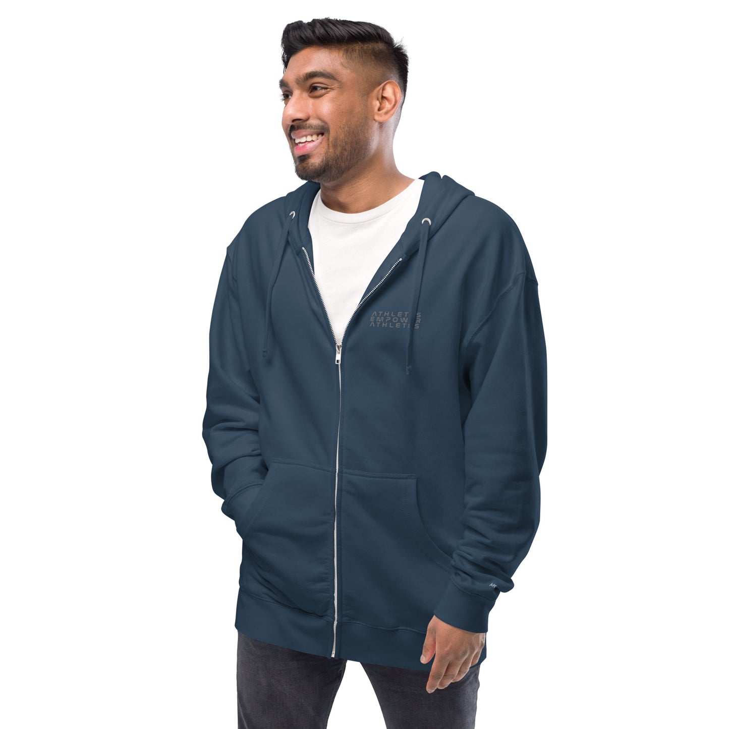 Athletes Empower Athletes - Unisex fleece zip up hoodie by DarkByteGear