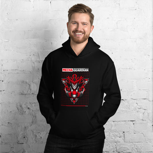 Red Mecha Guardian - Unisex Hoodie by DarkByteGear