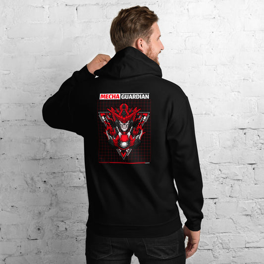 Red Mecha Guardian - Unisex Hoodie by DarkByteGear