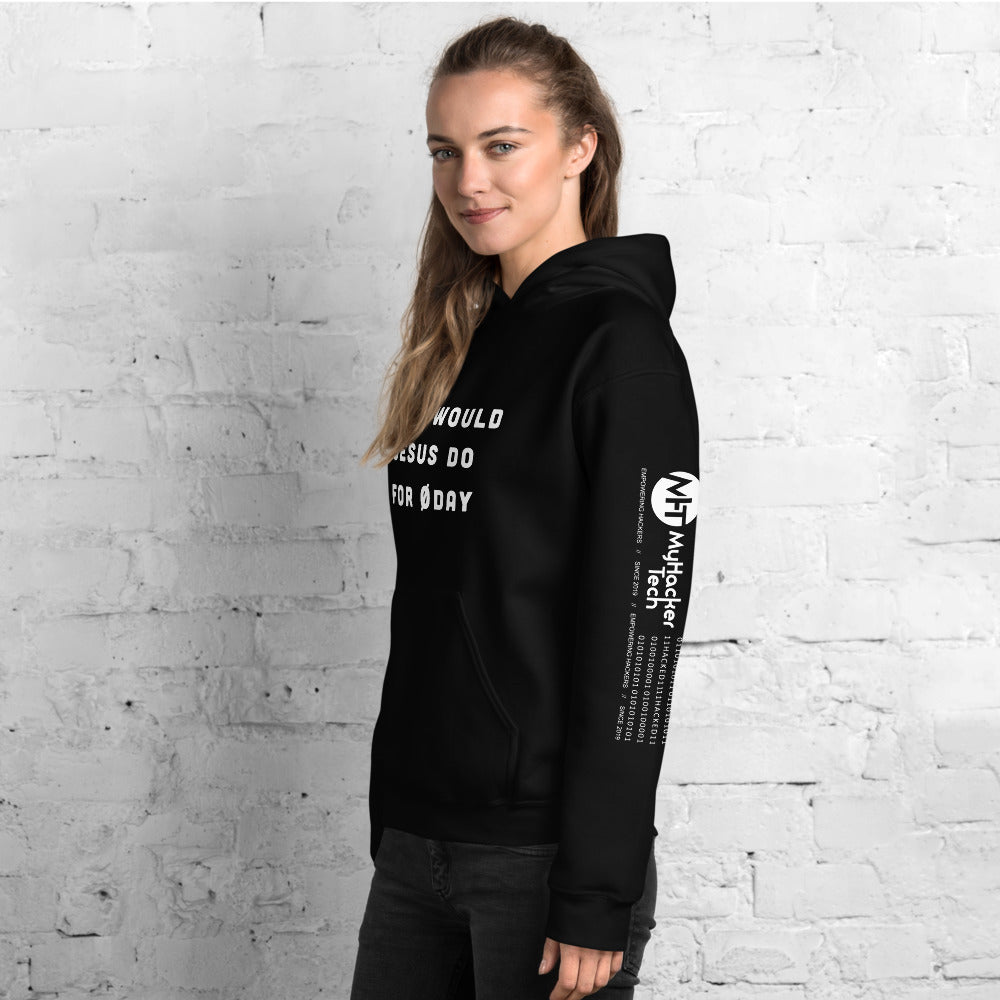 What would Jesus do for 0day - Unisex Hoodie (all sides print) by DarkByteGear