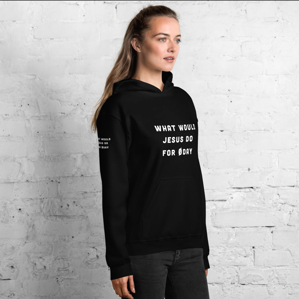 What would Jesus do for 0day - Unisex Hoodie (all sides print) by DarkByteGear