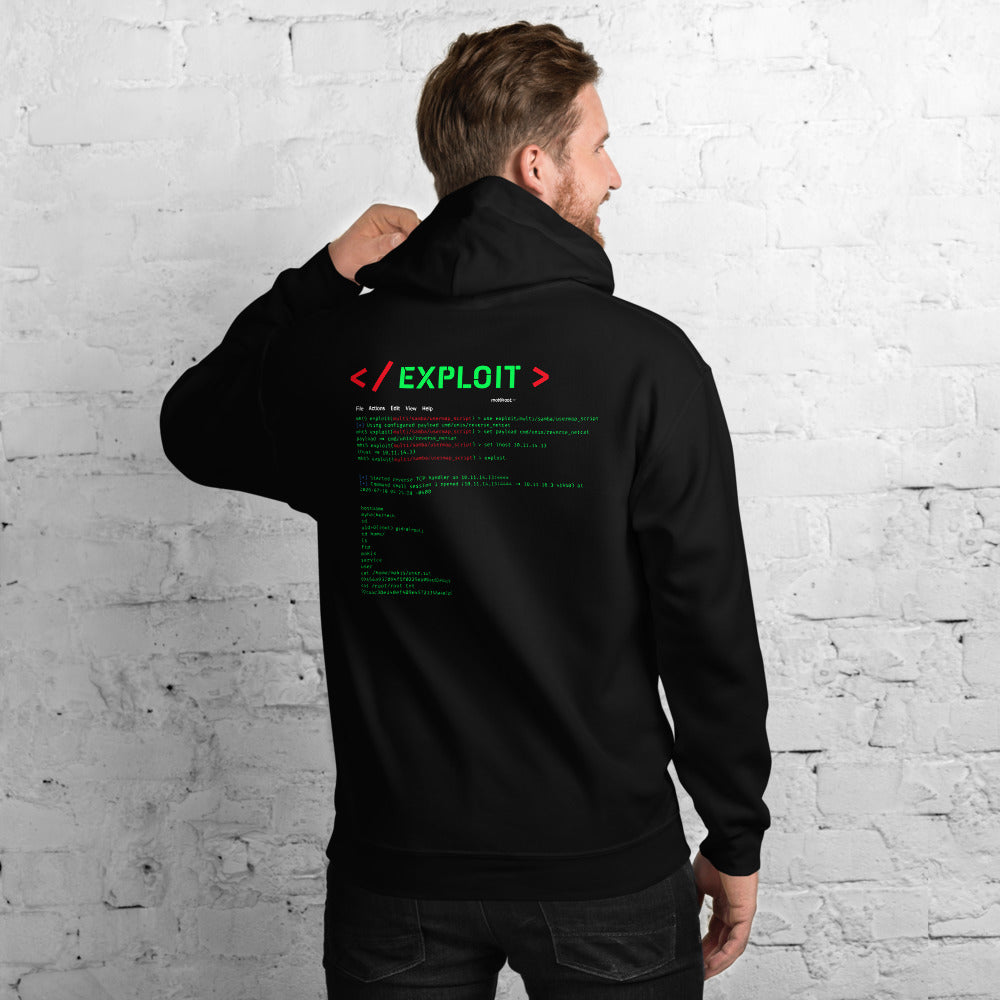 Exploit - Unisex Hoodie (back print) by DarkByteGear