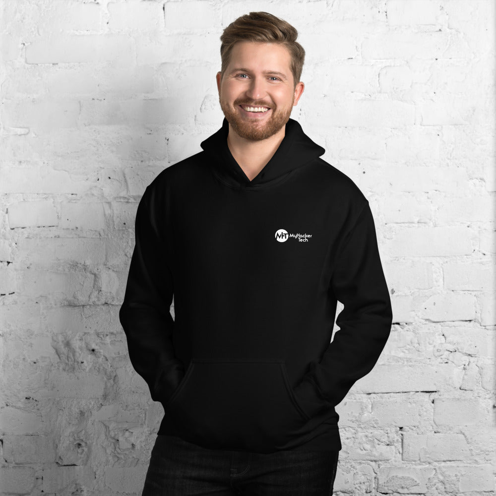 CyberWare Cyber knight - Unisex Hoodie (back print) by DarkByteGear