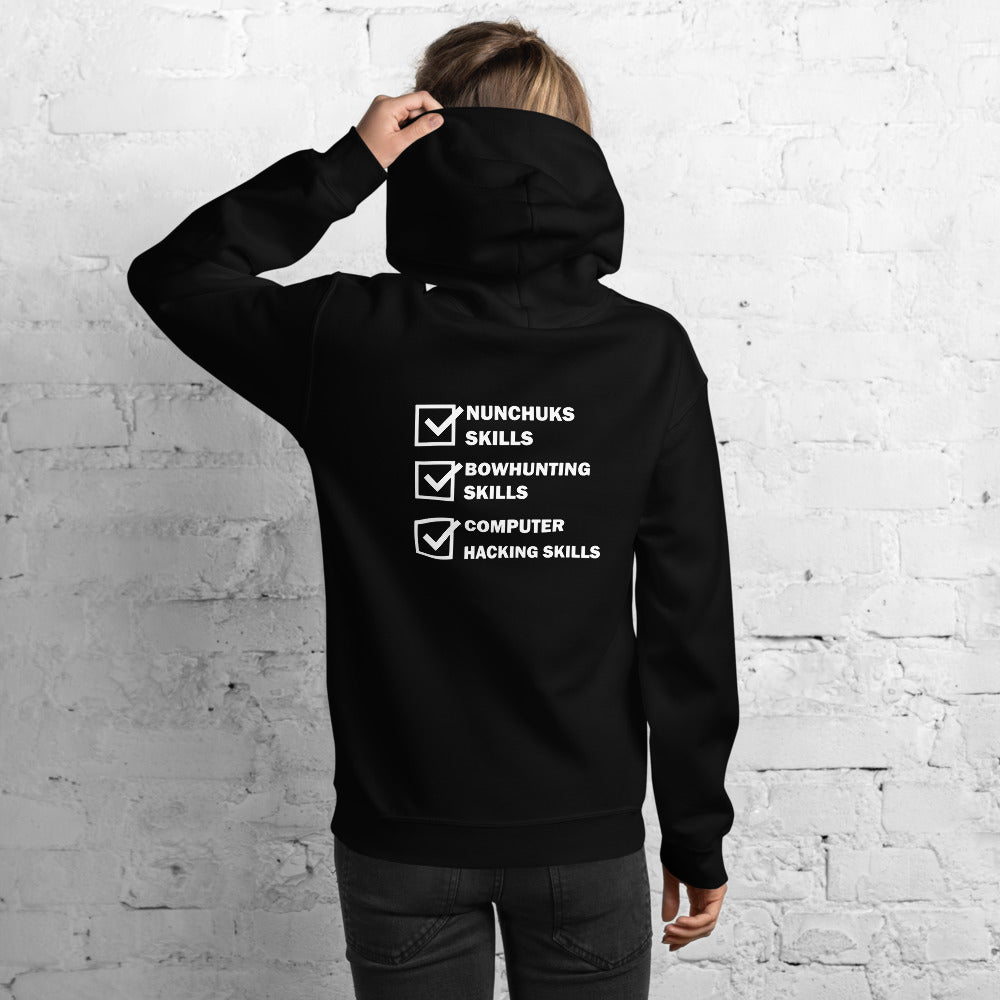 Computer Hacking Skills - Unisex Hoodie (back print) by DarkByteGear